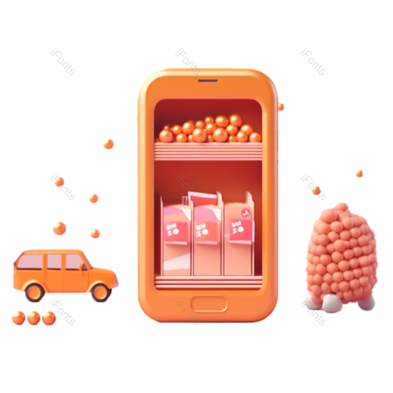 商品图片,现代元素,电话PNG,抽象免抠素材
